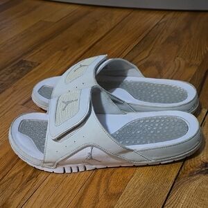 Jordan White Slide Sandals